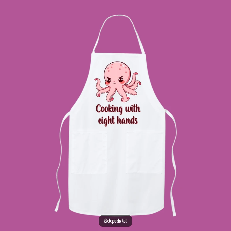 Funny Determined Octopus Apron: Cook with Tiny, Fierce Focus in This Hilarious Kitchen Gear