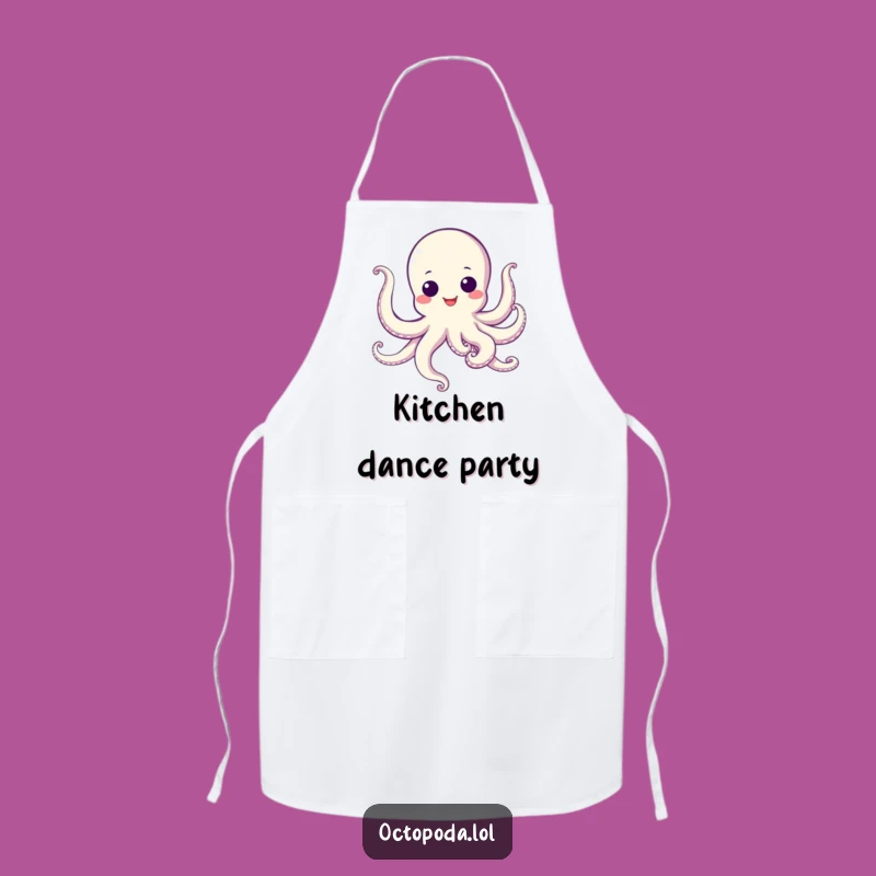 Funny Googly Eye Octopus Dance Apron - Hilarious Kitchen Fun for Groovy Cooks
