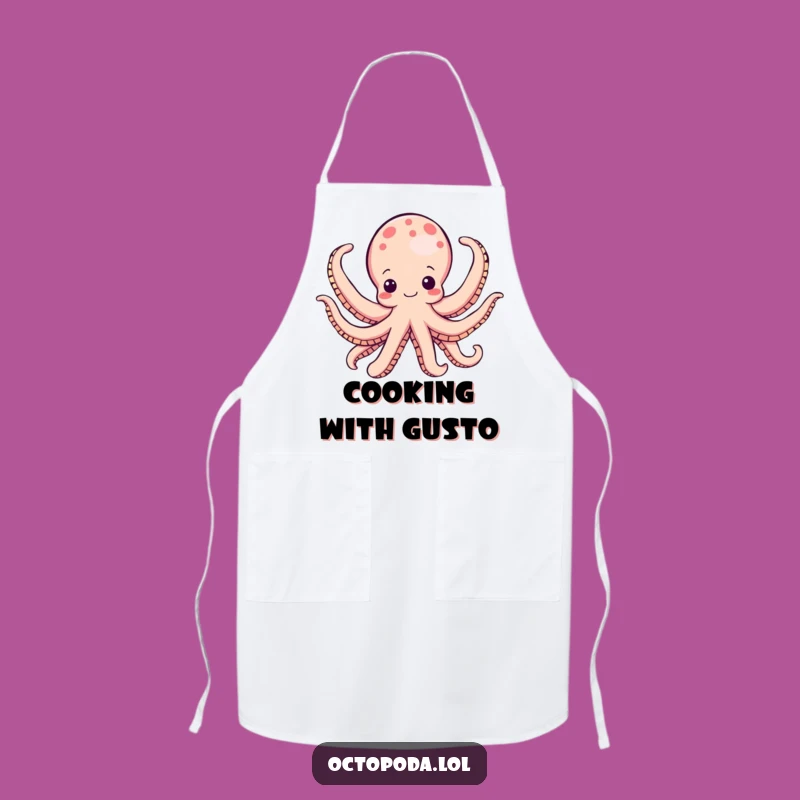 Funny Octopus Apron: Kitchen Celebration Joyful Arms Chef's Funny Gift