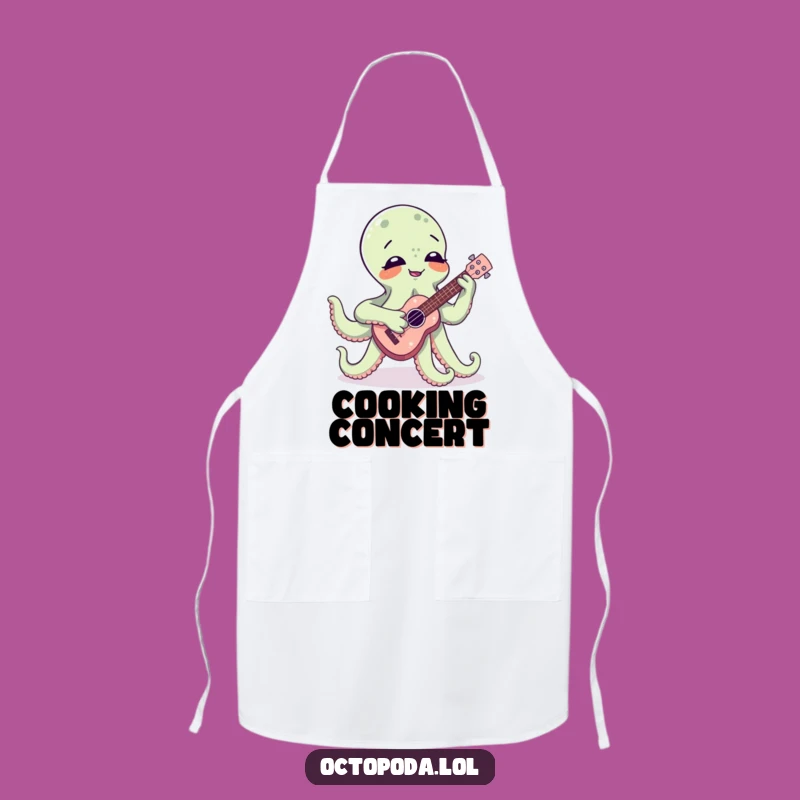 Funny Octopus Chef Apron: Kitchen Musician's Delight
