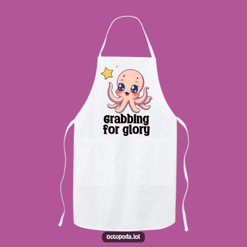 Funny Octopus Star Reach Apron: Kitchen Dreams, Hilarious Design, Perfect Gift