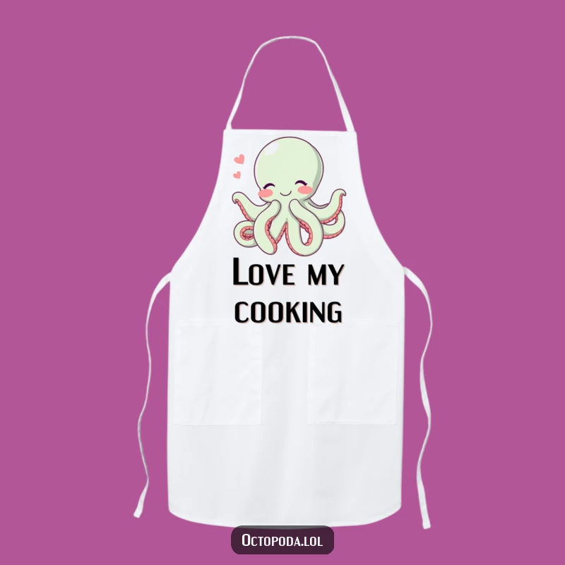 Funny Hugging Octopus Apron: Adorable Cephalopod Kitchen Wear for Loving Cooks