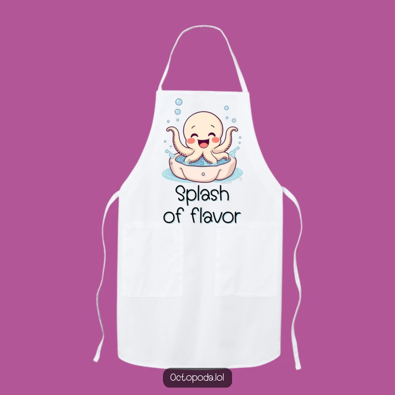 Funny Octopus Splashing Apron: Excited Chef's Apron, Fun for Kitchen and Funny Gifts