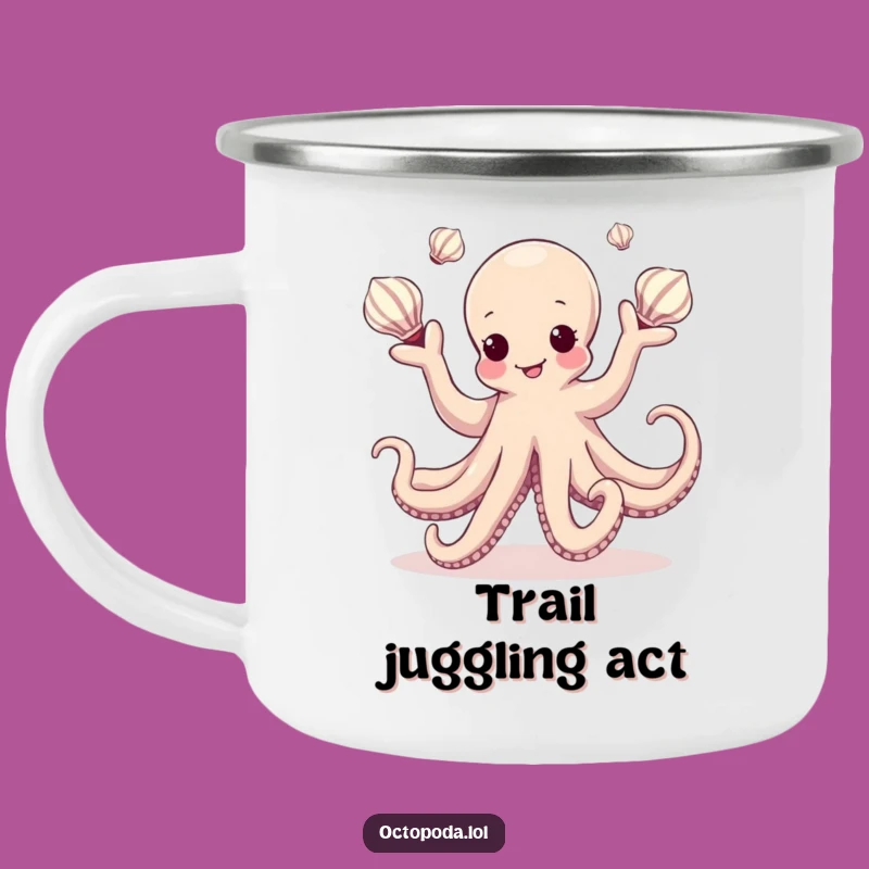 Adventure Ready Funny Kawaii Octopus Juggling Mug: Your Go-To Camping Companion