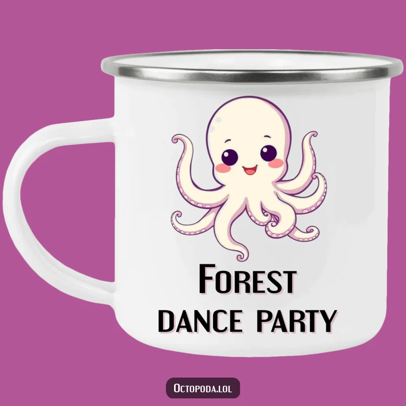 Funny Googly Eye Octopus Dance Camping Mug - Hilarious Outdoor Fun Companion