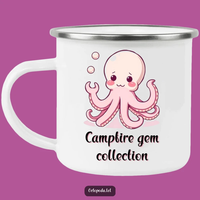 Funny Kawaii Octopus Camping Mug: Juggling Adventure, Cute Outdoor Style