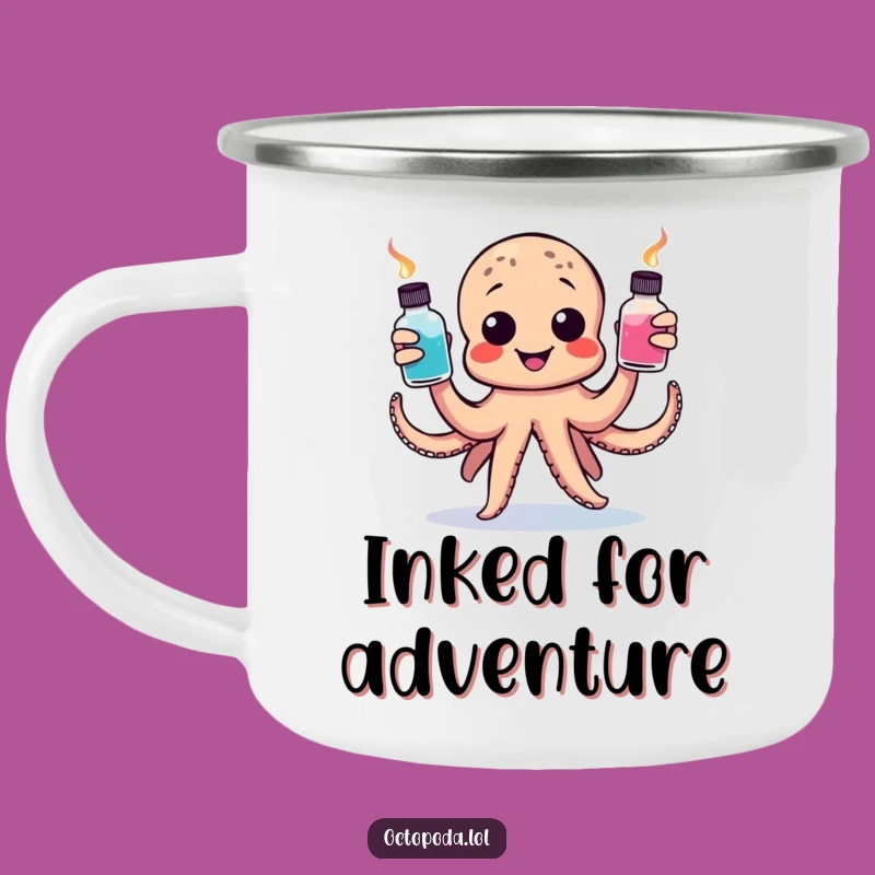 Funny Octopus Art Camping Mug: Create Outdoors with Funny Gift