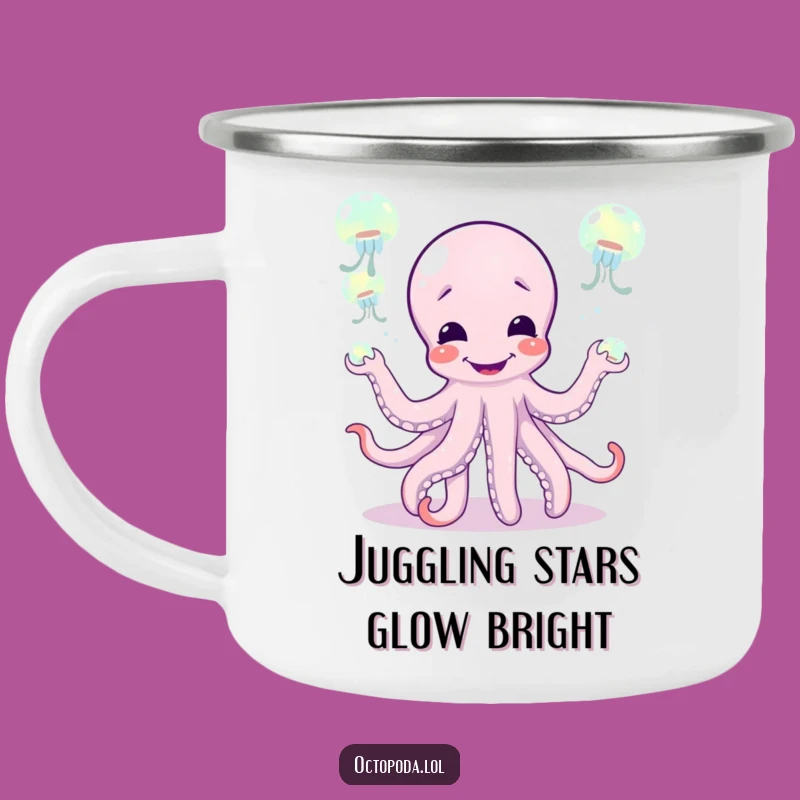 Funny Octopus Juggling Jellyfish Camping Mug for Adventurous Humor Lovers