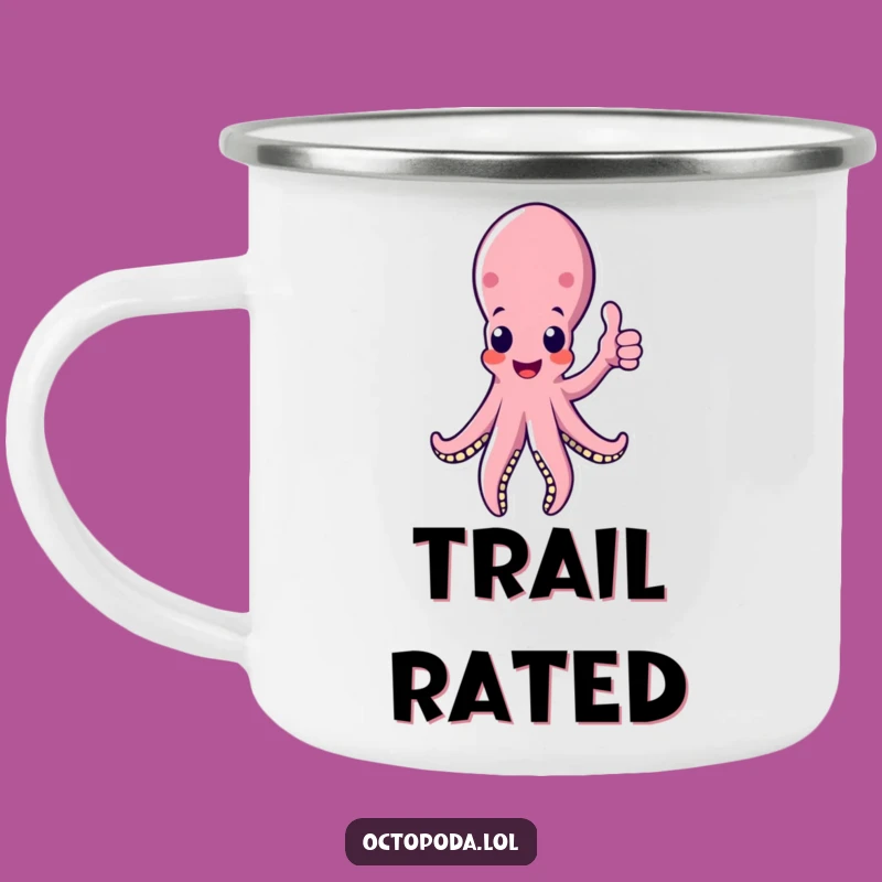 Funny Octopus Thumbs Up Camping Mug: Adventure Support, Hilarious Funny Gift for Outdoors