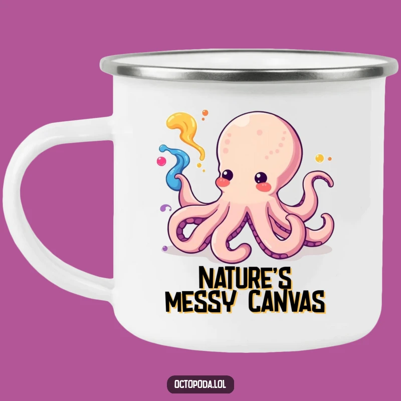 Adventure-Ready Funny Kawaii Octopus Ink Mug: Your Perfect Outdoor Companion