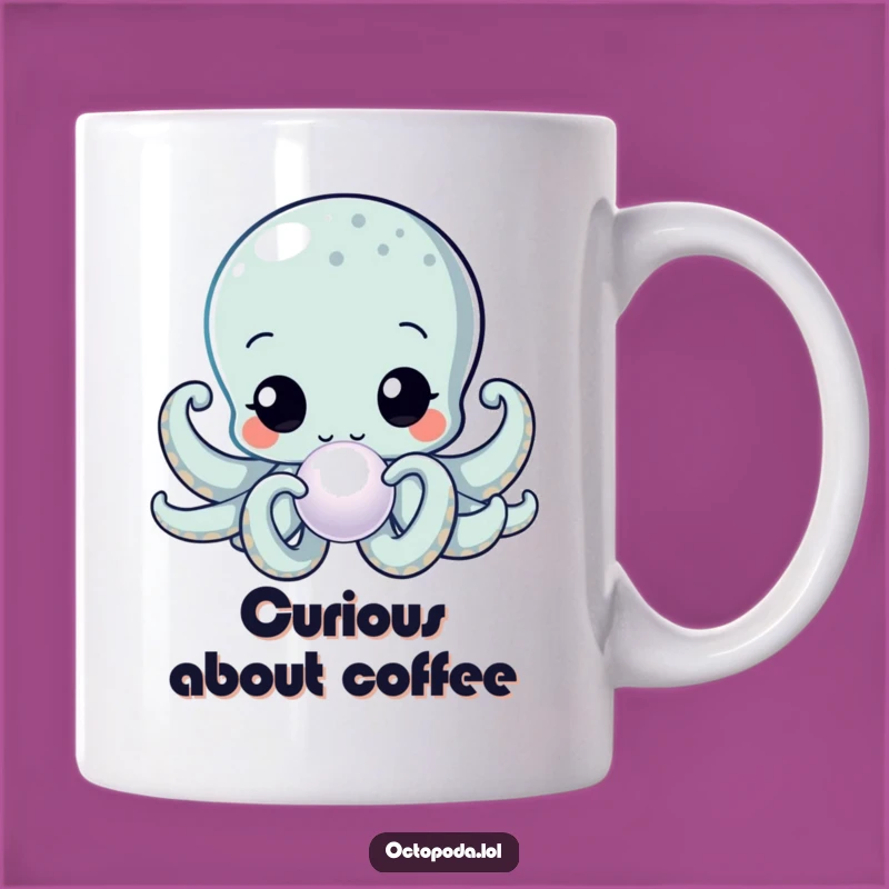 Funny Kawaii Octopus Pearl Inspector Mug: A Curious and Whimsical Gift