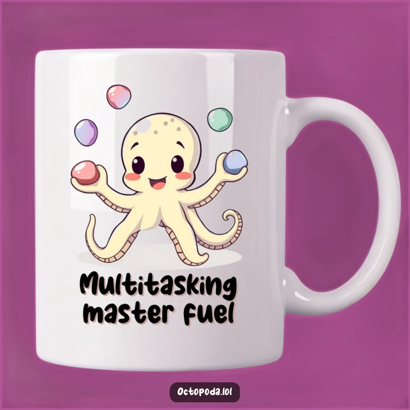 Funny Juggling Octopus Mug: A Playful Cephalopod's Skill for Your Morning Coffee