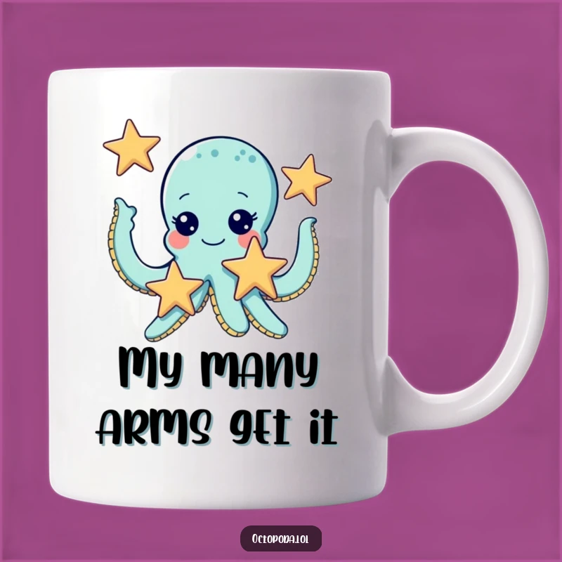 Funny Octopus Juggling Starfish Mug: A Hilarious Gift for Ocean Lovers
