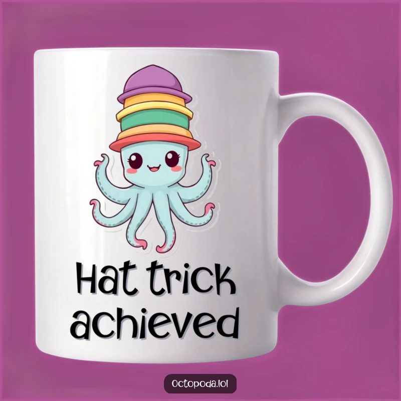 Funny Hat Octopus Mug - Cheerful Balance, Perfect Gift for Fun
