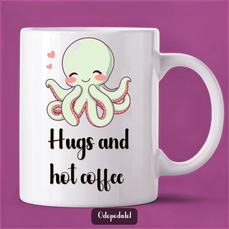 Funny Hugging Octopus Mug: Adorable Cephalopod Love Gift for Warm Hearts