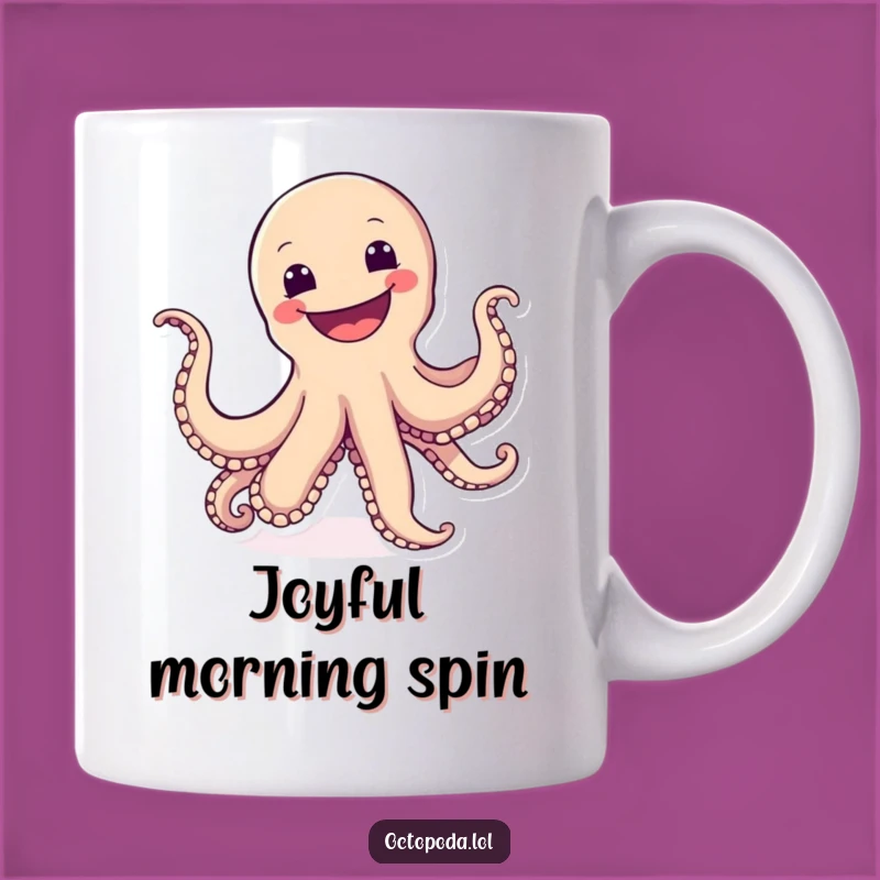 Funny Cartwheeling Octopus Mug: Pure Joy and Fun, Great Gift