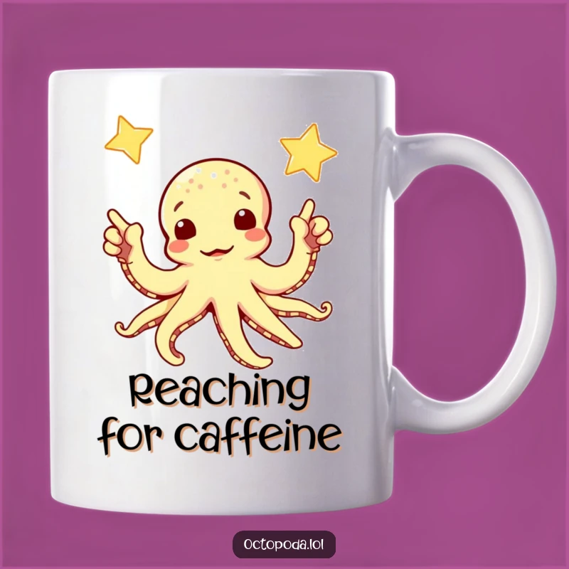 Funny Curious Octopus Mug: Explore the Stars, A Whimsical Gift