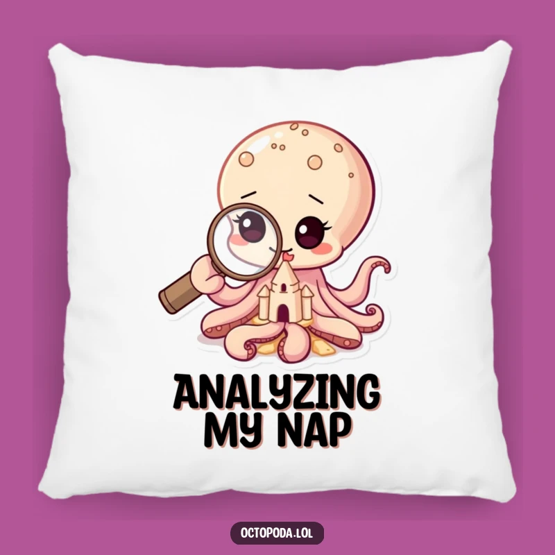 Funny Baby Octopus Magnifying Glass Pillow for Cozy Exploration