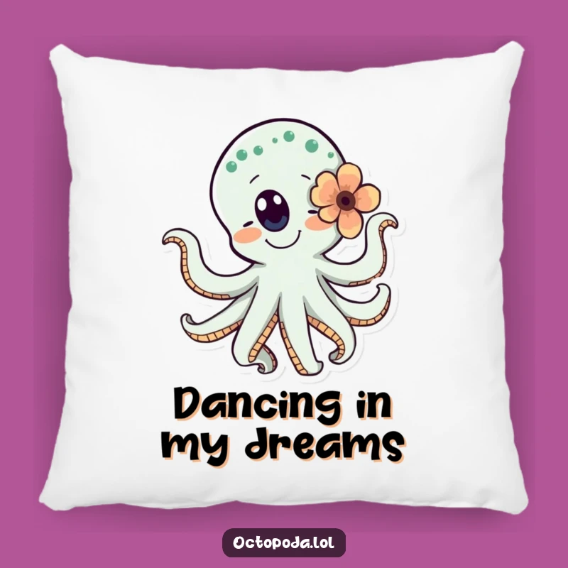 Funny Dancing Octopus Flower Pillow for a Comfy Celebration