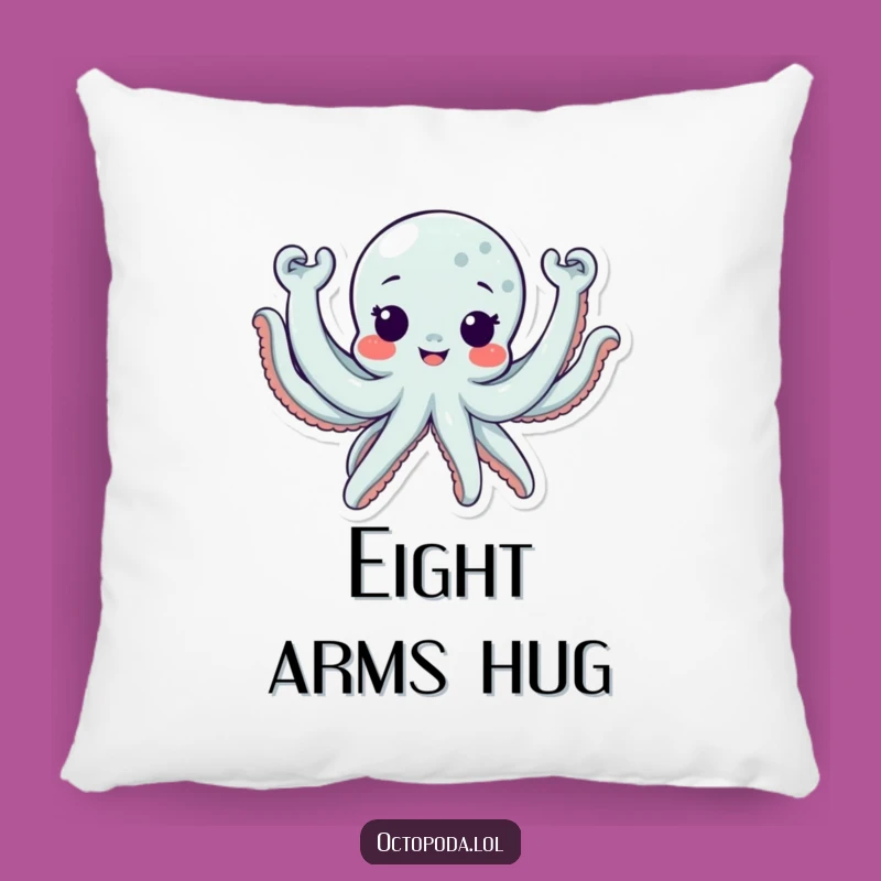 Funny Octopus Cuddle Pillow - Excited Arms, Perfect Comfort Gift