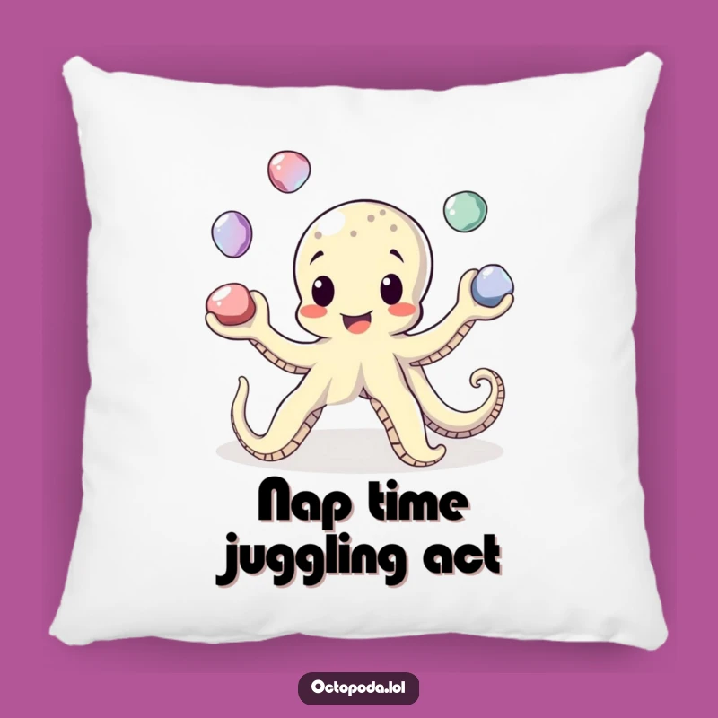 Funny Juggling Octopus Pillow: Cozy Comfort with a Playful Cephalopod Design