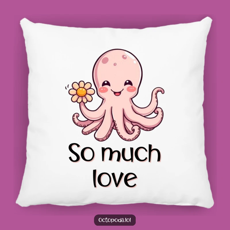 Funny Octopus Flower Pillow - Soft Cephalopod Offering Bloom Comfort