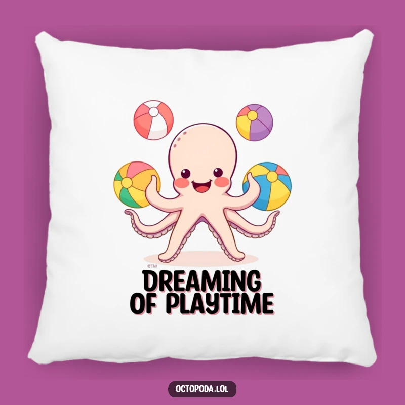 Funny Octopus Juggling Pillow - Plush Comfort with Beach Fun