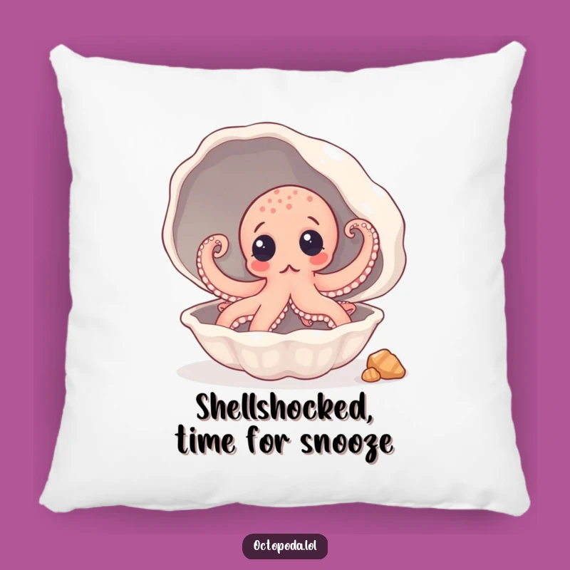 Funny Octopus Seashell Pillow: Cozy Surprise, Perfect Comforting Funny Gift