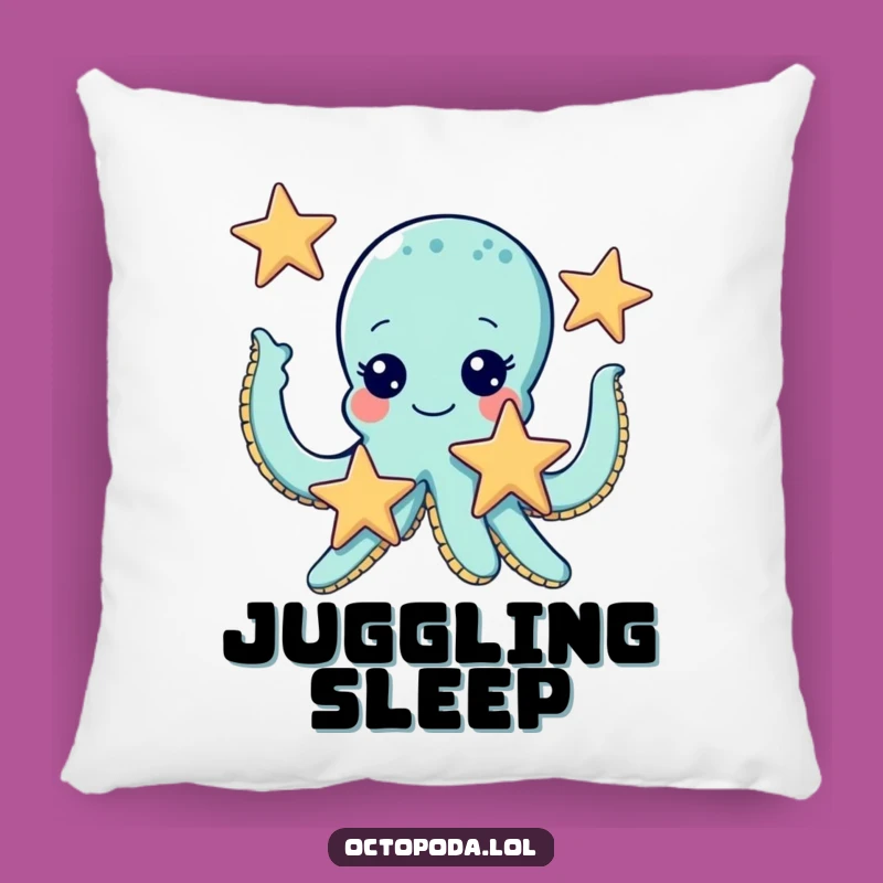 Funny Octopus Juggling Starfish Pillow: Cozy and Hilarious Comfort