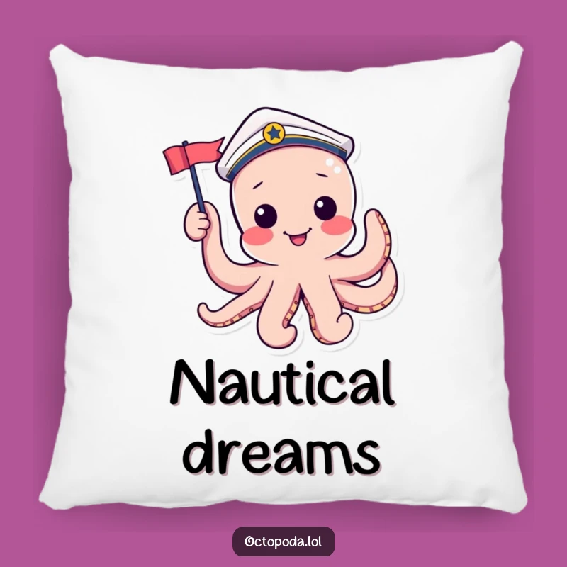 Comfy Funny Sailor Octopus Pillow: Playful Nautical Accent for Cozy Fun