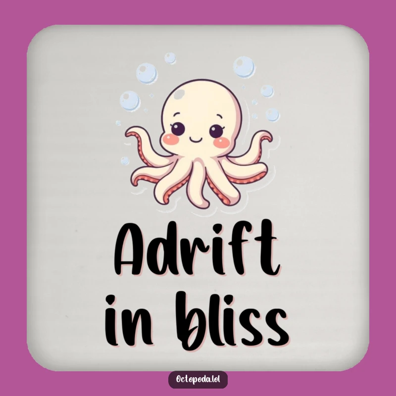 Funny Octopus Coasters: Protect Surfaces with Bubbly Charm, Set of Funny Gifts