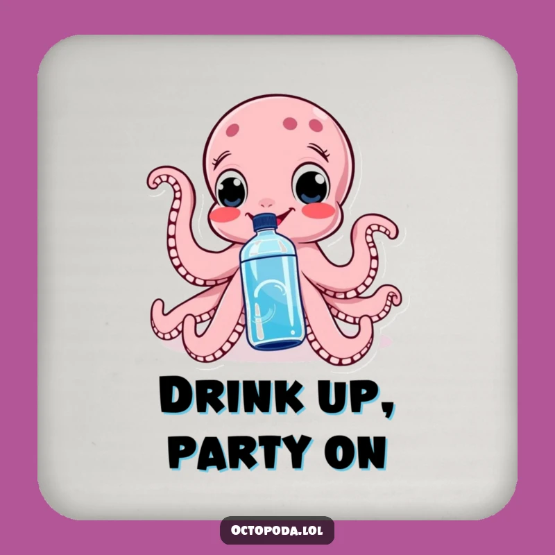 Funny Octopus Water Coaster Set: Protect Surfaces with Funny Fun