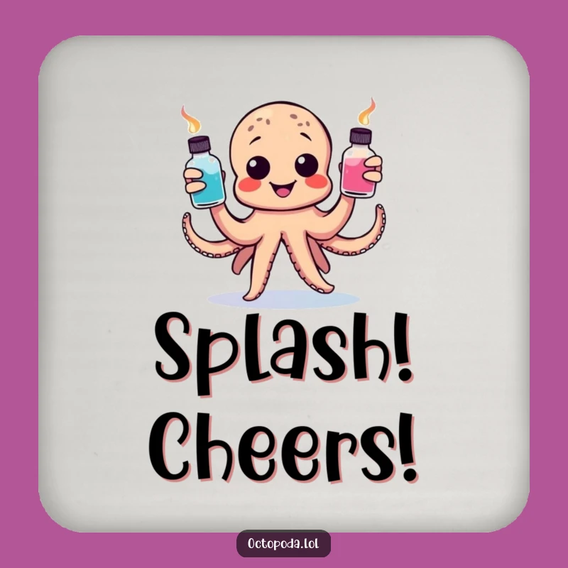 Funny Octopus Art Coaster Set: Protect Surfaces with Artistic Fun