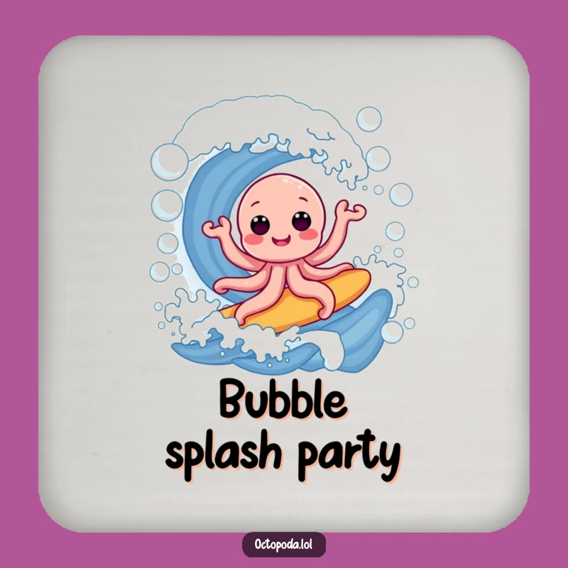 Funny Octopus Bubble Surf Coaster: Protect Surfaces, Hilarious Wave, Perfect Gift