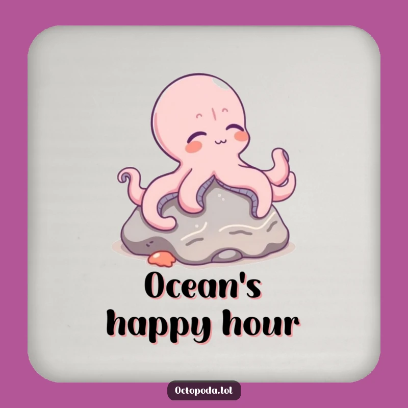 Funny Octopus Chill Coaster - Relaxed Cephalopod Seafloor Protection