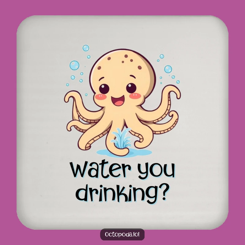 Funny Octopus Fountain Coaster: Playful Protection, Perfect Funny Gift