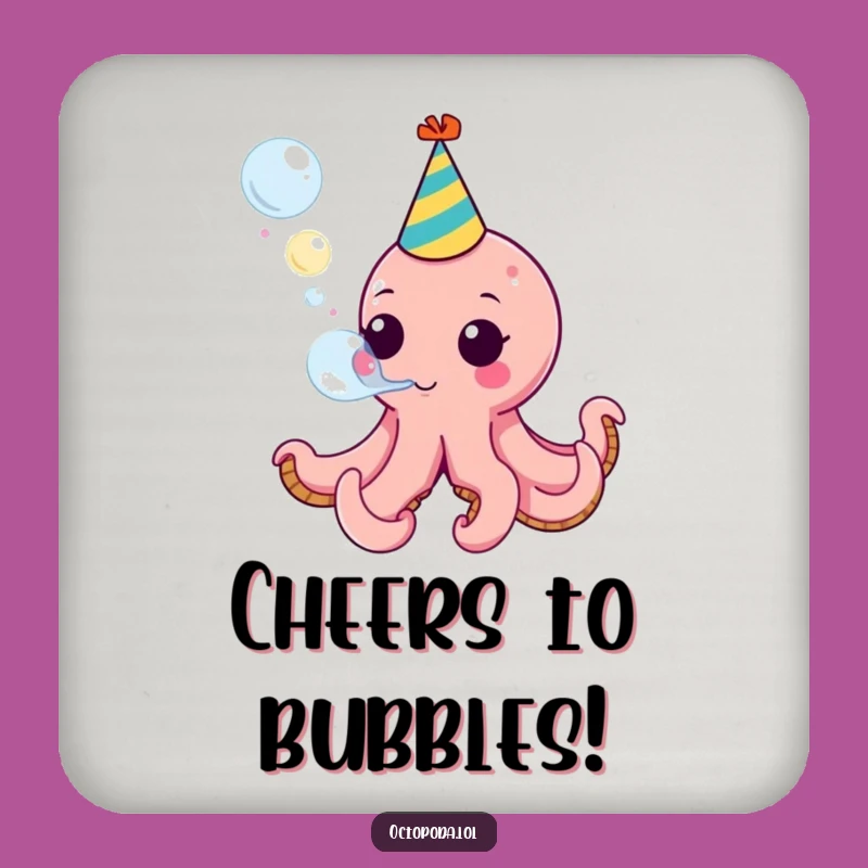 Funny Octopus Party Coaster Set: Protect Surfaces with Funny Fun