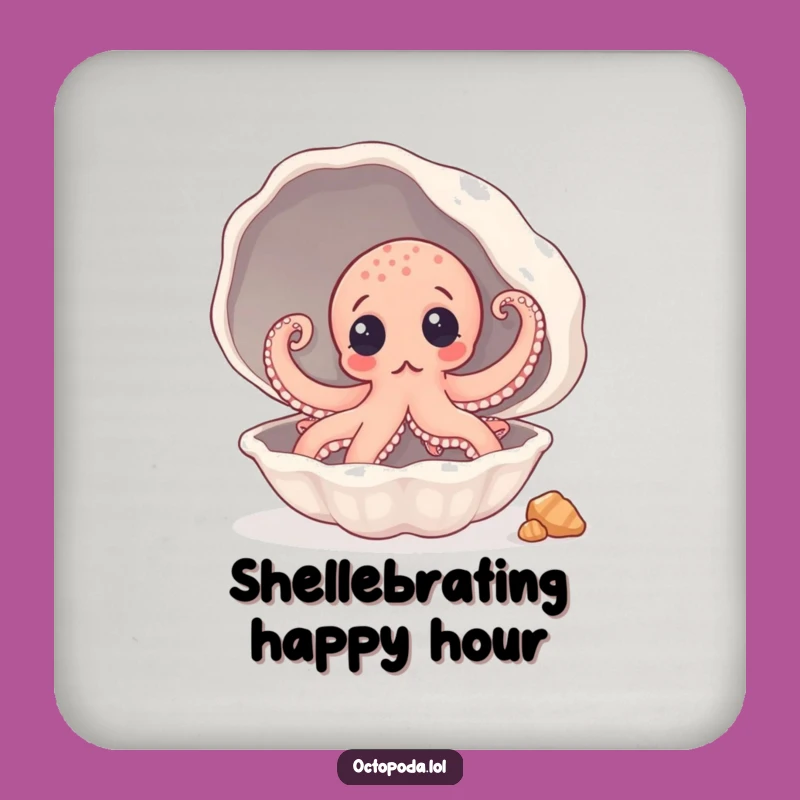 Funny Octopus Seashell Coaster: Surprise Protection, Perfect Funny Gift