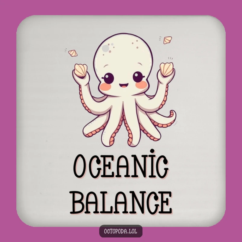 Funny Juggling Octopus Coasters: Playful Protection, Set of Funny Gifts