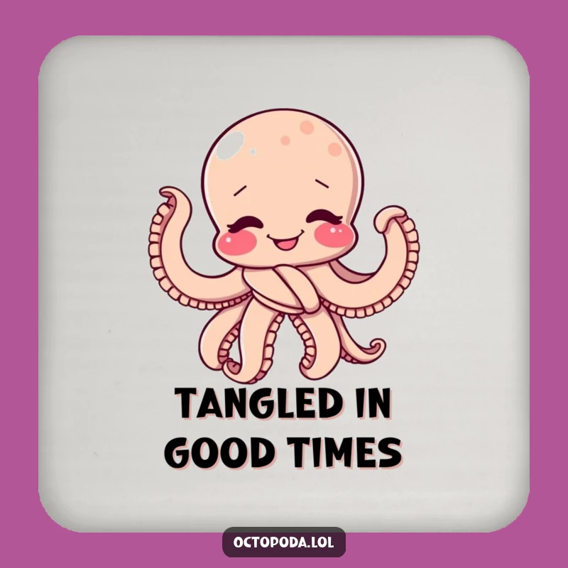 Funny Octopus Knot Coaster: Protect Surfaces with Playful Humor, Funny Gift