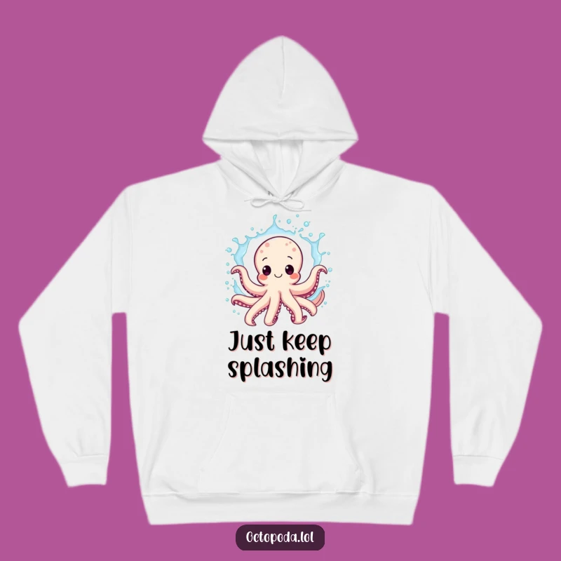 Funny Octopus Hoodie: Cozy Exuberant Water Splash Funny Gift Apparel