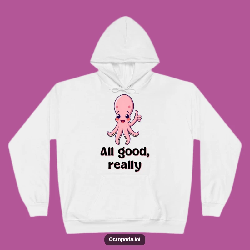 Funny Octopus Thumbs Up Hoodie: Cozy Support, Ultimate Funny Gift for Warm Hugs