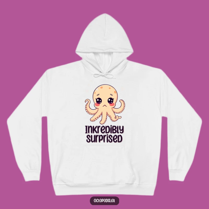 Cozy Funny Surprised Octopus Hoodie: Shocked Sea Dweller Gift for Warmth