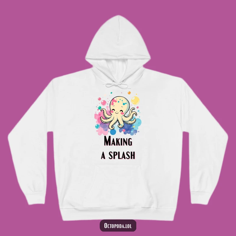 Funny Octopus Ink Splatter Hoodie: Cozy and Playful Ocean Warmth