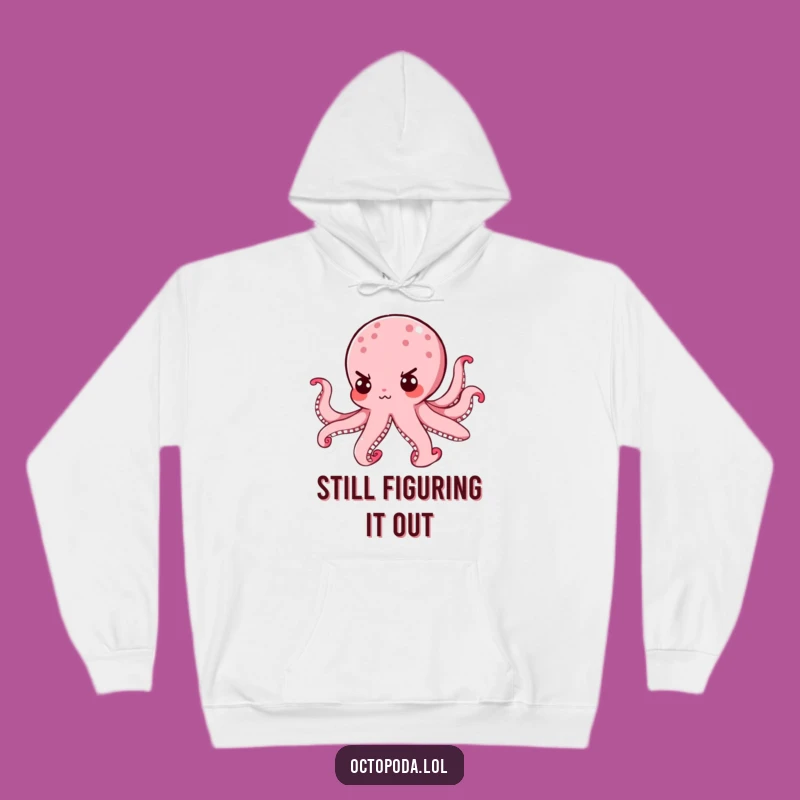 Funny Determined Octopus Hoodie: Stay Cozy and Focused with This Hilarious Cephalopod Design
