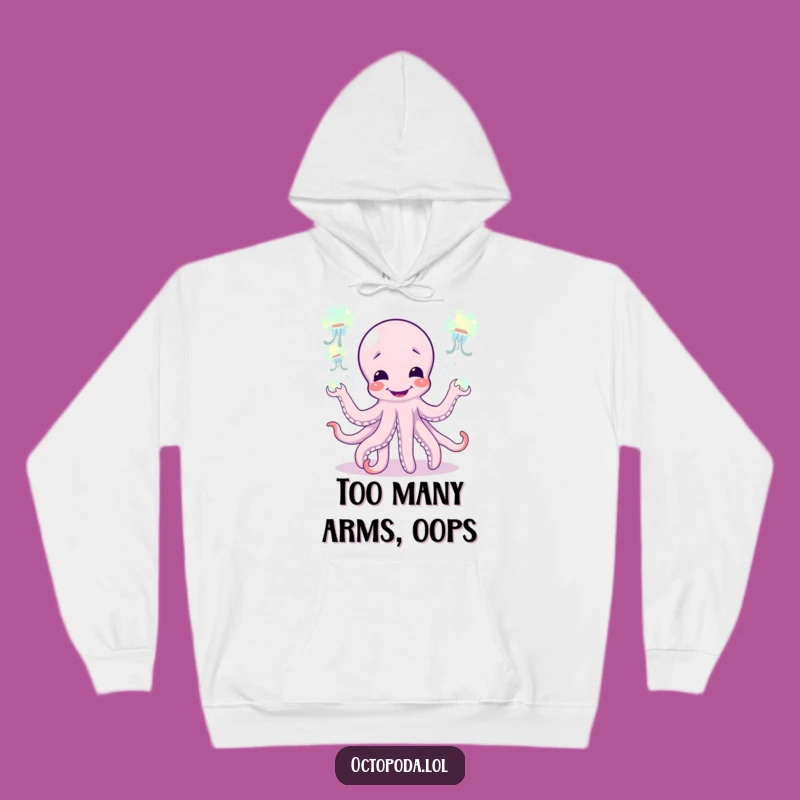 Cozy Funny Octopus Juggling Jellyfish Hoodie a Warm and Humorous Gift