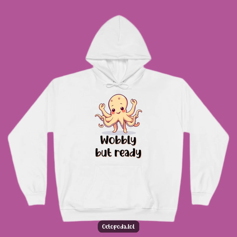 Cozy Funny Octopus Jig Hoodie: Wobbly Character Sweatshirt, Warm and Fun Funny Gift