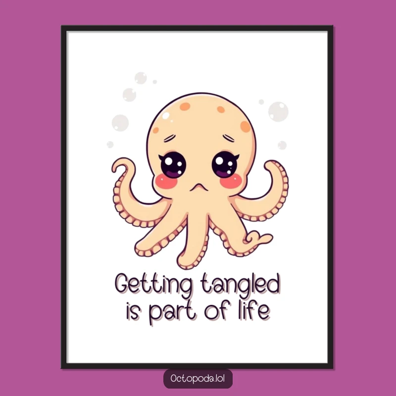 Free Printable Surprised Octopus Wall Art: Funny Downloadable Art for Quirky Decor