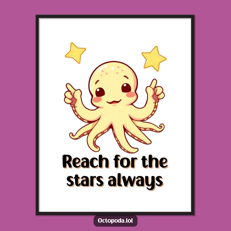Funny Free Printable Wall Art: Curious Octopus & Star - Whimsical Downloadable Art!