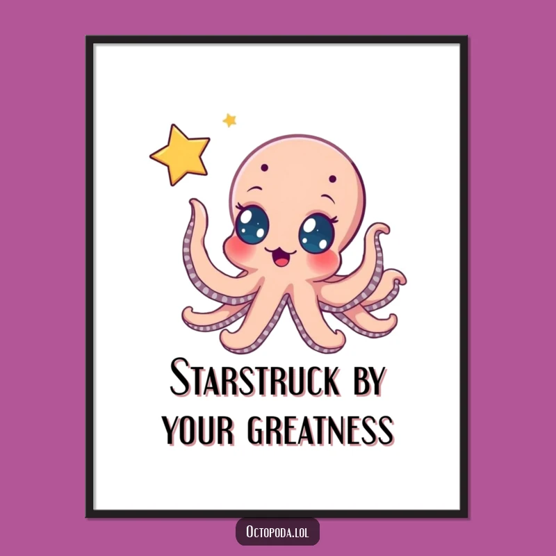 Free Printable Wall Art: Octopus Star Reach, Dreamy Decor!